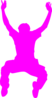 Pink Jumping Man Clip Art