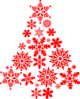 Red Snowflakes Tree Clip Art