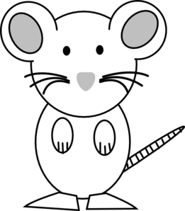 cute white mouse drawing