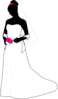 Black White Pink Bride Logo Clip Art