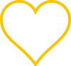 Bright Gold Heart Clip Art