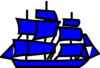 Blue Boat Clip Art