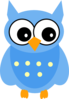 Blue Mother Owl Clip Art