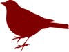 Red Bird Silhouette Clip Art