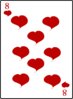 8 Of Hearts Clip Art