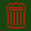 Red Green Trashcan Clip Art