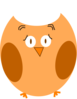 Afraid Owl 2 Brown Clip Art