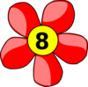 Counting Flower Clip Art