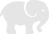 Light Gray Elephant Clip Art