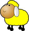 Yellow Sheep Clip Art