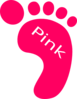 Right Pink Footprint Clip Art
