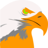 Bright Orange Eagle Clip Art