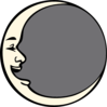 Moon Smiley Clip Art