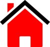House Black Red Clip Art