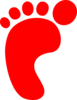 Red Footprint Clip Art