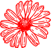 Red Gerbera Art Clip Art