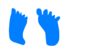 Blue Footprints Clip Art