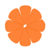 Tangerine Sections With No Outer Clip Art