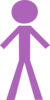 Purple Stick Man Clip Art