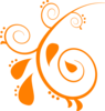 Orange Swirl Clip Art