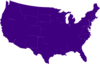 Purple Usa Map Clip Art