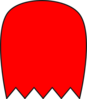 Red Pacman Ghost 1 Clip Art