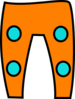 Orange Turquoise Trousers Clip Art