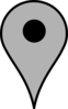 Map Pin Gray Clip Art