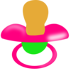 Pink And Green Pacifier Clip Art