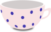 Pink Polka Dot Mug Blue Dots Clip Art