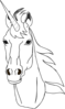 Unicorn Outline Clip Art