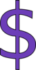 Purple Dollar Sign Clip Art