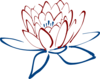 Red Blue Lotus Clip Art