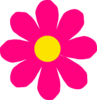 Bright Pink Flower Clip Art