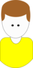 Man Cartoon (yellow) Clip Art
