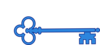 Blue Senior Skeleton Key Clip Art