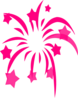 Pink Fireworks Clip Art