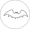 Bat And Moon Blank Clip Art