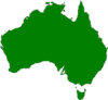 Green Australia Map Clip Art