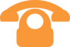 Orange Phone Clip Art