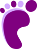 Purple Left Footprint Clip Art