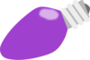 Purple Christmas Lightbulb Clip Art
