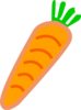 Orange Carrot With Green Leaves Clip Art