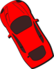 Red Car - Top View - 120 Clip Art