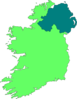 Ireland Map - Outline - 2-tone Clip Art