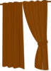 Brown Curtains Clip Art