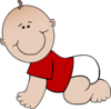 Baby Bay Boy With Red Shirt 2 Clip Art