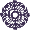 Dark Purple Paisley Flower Clip Art