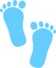 Turquoise Foot Printsq Clip Art