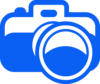 Blue Camera Pictogram Clip Art